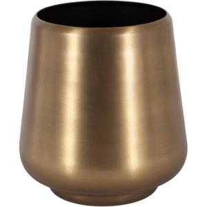 imageKate and Laurel Portell Round Indoor Metal Planter Pot 12 x 12 x 12 Antique Brass Vintage Circular Planter for Indoor Plants Living Room or Sunroom Decor