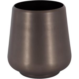 imageKate and Laurel Portell Round Indoor Metal Planter Pot 12 x 12 x 12 Gray Gunmetal Vintage Circular Planter for Indoor Plants Living Room or Sunroom Decor