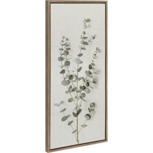 imageKate and Laurel Sylvie Eucalyptus Botanical I Framed Canvas Wall Art by The Creative Bunch Studio 18x40 Panel Gold Decorative Plant ArtGold
