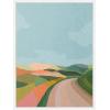 imageKate and Laurel Beautiful Landscape with Road Framed Canvas Wall Art by July Art Prints 18 x 24 Sylvie White MidCentury Landscapes Abstract Art for Wall Decor Living Room Bedroom