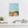 imageKate and Laurel Beautiful Landscape with Road Framed Canvas Wall Art by July Art Prints 18 x 24 Sylvie White MidCentury Landscapes Abstract Art for Wall Decor Living Room Bedroom