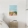 imageKate and Laurel Beautiful Landscape with Road Framed Canvas Wall Art by July Art Prints 18 x 24 Sylvie White MidCentury Landscapes Abstract Art for Wall Decor Living Room Bedroom