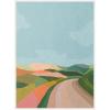 imageKate and Laurel Beautiful Landscape with Road Framed Canvas Wall Art by July Art Prints 28 x 38 Sylvie White MidCentury Landscapes Abstract Art for Wall Decor Living Room Bedroom
