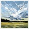 imageKate and Laurel Before The Storm Framed Canvas Wall Art by Emily Kenney 22 x 22 Sylvie White Rustic Farmhouse Landscapes Nature Art for Wall Decor Living Room Bedroom