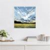 imageKate and Laurel Before The Storm Framed Canvas Wall Art by Emily Kenney 22 x 22 Sylvie White Rustic Farmhouse Landscapes Nature Art for Wall Decor Living Room Bedroom
