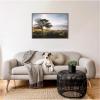 imageKate and Laurel Coastal Serene Sunset Tree Landscape Framed Canvas Wall Art by Patricia Rae 33 x 23 Sylvie Walnut Coastal Landscapes Nature Art for Wall Decor Living Room Bedroom