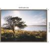 imageKate and Laurel Coastal Serene Sunset Tree Landscape Framed Canvas Wall Art by Patricia Rae 33 x 23 Sylvie Walnut Coastal Landscapes Nature Art for Wall Decor Living Room Bedroom
