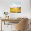 imageKate and Laurel Colorful Meadow Landscape Framed Canvas Wall Art by The Creative Bunch Studio 22 x 22 Sylvie White Whimsical Landscapes Nature Flowers Art for Wall Decor Living Room Bedroom