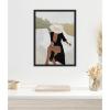 imageKate and Laurel Elegant Womanin Hat Framed Canvas Wall Art by July Art Prints 18 x 24 Sylvie Black Modern People Beach Abstract Art for Wall Decor Living Room Bedroom
