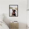 imageKate and Laurel Elegant Womanin Hat Framed Canvas Wall Art by July Art Prints 18 x 24 Sylvie Black Modern People Beach Abstract Art for Wall Decor Living Room Bedroom