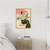 imageKate and Laurel Fashion Woman Drinking Martini Framed Canvas Wall Art by Honey Island Studio 18 x 24 Sylvie Bright Gold Modern People Entertainment Art for Wall Decor Living Room Bedroom
