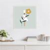 imageKate and Laurel Flower Girl Framed Canvas Wall Art by Aislinn Simmonds Duchess Plum 22 x 22 Sylvie Beaded White Whimsical People Flowers Nature Art for Wall Decor Living Room Bedroom