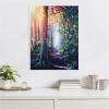 imageKate and Laurel Forest Path 2 Framed Canvas Wall Art by Rachel Christopoulos 23 x 30 Sylvie White Bohemian Landscapes Nature Art for Wall Decor Living Room Bedroom