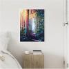 imageKate and Laurel Forest Path 2 Framed Canvas Wall Art by Rachel Christopoulos 23 x 30 Sylvie White Bohemian Landscapes Nature Art for Wall Decor Living Room Bedroom