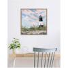 imageKate and Laurel Georgia Framed Canvas Wall Art by Emily Kenney 22 x 22 Sylvie Beaded Rustic Natural Coastal Beach Nature Art for Wall Decor Living Room Bedroom