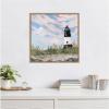 imageKate and Laurel Georgia Framed Canvas Wall Art by Emily Kenney 22 x 22 Sylvie Beaded Rustic Natural Coastal Beach Nature Art for Wall Decor Living Room Bedroom