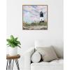 imageKate and Laurel Georgia Framed Canvas Wall Art by Emily Kenney 22 x 22 Sylvie Beaded Rustic Natural Coastal Beach Nature Art for Wall Decor Living Room Bedroom