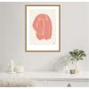 imageKate and Laurel Head Down I Terracotta Silhouette Framed Canvas Wall Art by Simon West 18 x 24 Sylvie Natural Modern Contemporary Abstract Art for Wall Decor Living Room Bedroom