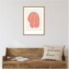 imageKate and Laurel Head Down I Terracotta Silhouette Framed Canvas Wall Art by Simon West 18 x 24 Sylvie Natural Modern Contemporary Abstract Art for Wall Decor Living Room Bedroom