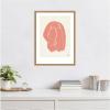 imageKate and Laurel Head Down I Terracotta Silhouette Framed Canvas Wall Art by Simon West 18 x 24 Sylvie Natural Modern Contemporary Abstract Art for Wall Decor Living Room Bedroom
