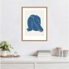 imageKate and Laurel Head Down II Royal Framed Canvas Wall Art by Simon West 18 x 24 Sylvie Natural Modern Contemporary Abstract People Art for Wall Decor Living Room Bedroom