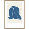 imageKate and Laurel Head Down II Royal Framed Canvas Wall Art by Simon West 23 x 33 Sylvie Natural Modern Contemporary Abstract Art for Wall Decor Living Room Bedroom