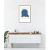 imageKate and Laurel Head Down II Royal Framed Canvas Wall Art by Simon West 23 x 33 Sylvie Natural Modern Contemporary Abstract Art for Wall Decor Living Room Bedroom