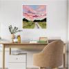 imageKate and Laurel Illinois Framed Canvas Wall Art by Emily Kenney 22 x 22 Sylvie White Rustic Farmhouse Landscapes Nature Art for Wall Decor Living Room Bedroom