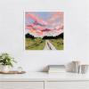 imageKate and Laurel Illinois Framed Canvas Wall Art by Emily Kenney 22 x 22 Sylvie White Rustic Farmhouse Landscapes Nature Art for Wall Decor Living Room Bedroom