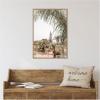 imageKate and Laurel Morning Walk to the Sea Framed Canvas Wall Art by Alicia Abla 23 x 33 Sylvie Beaded Rustic Natural Coastal Beach Landscapes Art for Wall Decor Living Room Bedroom