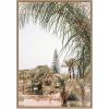 imageKate and Laurel Morning Walk to the Sea Framed Canvas Wall Art by Alicia Abla 23 x 33 Sylvie Beaded Rustic Natural Coastal Beach Landscapes Art for Wall Decor Living Room Bedroom