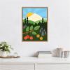 imageKate and Laurel Mount Hood Framed Canvas Wall Art by Amber Leaders 18 x 24 Sylvie Natural Whimsical Landscapes Nature Art for Wall Decor Living Room Bedroom