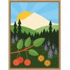 imageKate and Laurel Mount Hood Framed Canvas Wall Art by Amber Leaders 18 x 24 Sylvie Natural Whimsical Landscapes Nature Art for Wall Decor Living Room Bedroom