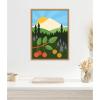 imageKate and Laurel Mount Hood Framed Canvas Wall Art by Amber Leaders 18 x 24 Sylvie Natural Whimsical Landscapes Nature Art for Wall Decor Living Room Bedroom