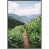 imageKate and Laurel Mountain Trail Scenic Landscape Framed Canvas Wall Art by Patricia Rae 23 x 33 Sylvie Dark Grey Rustic Farmhouse Landscapes Nature Art for Wall Decor Living Room Bedroom