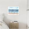 imageKate and Laurel Ocean Seascape Framed Canvas Wall Art by Patricia Shaw 24 x 18 Sylvie Beaded White Coastal Landscapes Beach Nature Art for Wall Decor Living Room Bedroom