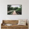 imageKate and Laurel Pathway to the Forest Landscape Framed Canvas Wall Art by Patricia Rae 33 x 23 Sylvie Greywash Rustic Farmhouse Landscapes Nature Art for Wall Decor Living Room Bedroom