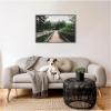 imageKate and Laurel Pathway to the Forest Landscape Framed Canvas Wall Art by Patricia Rae 33 x 23 Sylvie Greywash Rustic Farmhouse Landscapes Nature Art for Wall Decor Living Room Bedroom