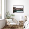 imageKate and Laurel Reflection Pool Framed Canvas Wall Art by Alicia Abla 33 x 23 Sylvie Walnut Modern Contemporary Nature Landscapes Art for Wall Decor Living Room Bedroom
