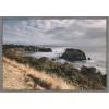 imageKate and Laurel Rugged Coastal Landscape Framed Canvas Wall Art by Patricia Rae 33 x 23 Sylvie Greywash Coastal Nature Landscapes Beach Art for Wall Decor Living Room Bedroom