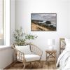 imageKate and Laurel Rugged Coastal Landscape Framed Canvas Wall Art by Patricia Rae 33 x 23 Sylvie Greywash Coastal Nature Landscapes Beach Art for Wall Decor Living Room Bedroom