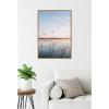 imageKate and Laurel Serene Sunset Lake Landscape Framed Canvas Wall Art by Patricia Rae 23 x 33 Sylvie Beaded Rustic Natural Coastal Landscapes Nature Art for Wall Decor Living Room Bedroom