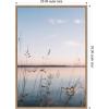 imageKate and Laurel Serene Sunset Lake Landscape Framed Canvas Wall Art by Patricia Rae 23 x 33 Sylvie Beaded Rustic Natural Coastal Landscapes Nature Art for Wall Decor Living Room Bedroom
