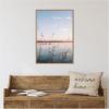 imageKate and Laurel Serene Sunset Lake Landscape Framed Canvas Wall Art by Patricia Rae 23 x 33 Sylvie Beaded Rustic Natural Coastal Landscapes Nature Art for Wall Decor Living Room Bedroom