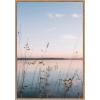 imageKate and Laurel Serene Sunset Lake Landscape Framed Canvas Wall Art by Patricia Rae 23 x 33 Sylvie Beaded Rustic Natural Coastal Landscapes Nature Art for Wall Decor Living Room Bedroom