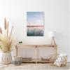 imageKate and Laurel Serene Sunset Lake Landscape Framed Canvas Wall Art by Patricia Rae 23 x 33 Sylvie Beaded White Coastal Landscapes Nature Art for Wall Decor Living Room Bedroom