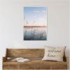 imageKate and Laurel Serene Sunset Lake Landscape Framed Canvas Wall Art by Patricia Rae 23 x 33 Sylvie Beaded White Coastal Landscapes Nature Art for Wall Decor Living Room Bedroom