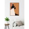 imageKate and Laurel Seville Framed Canvas Wall Art by Alex Ginzburg 23 x 33 Sylvie Beaded Dark Gold Modern Contemporary Abstract People Art for Wall Decor Living Room Bedroom