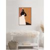 imageKate and Laurel Seville Framed Canvas Wall Art by Alex Ginzburg 23 x 33 Sylvie Beaded Dark Gold Modern Contemporary Abstract People Art for Wall Decor Living Room Bedroom