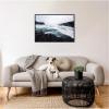 imageKate and Laurel Slated Waters Framed Canvas Wall Art by Alicia Abla 33 x 23 Sylvie Beaded Black Rustic Farmhouse Landscapes Nature Art for Wall Decor Living Room Bedroom